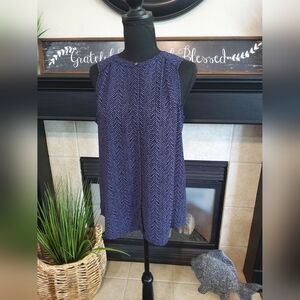 Apt. 9 Black and Purple Chevron Top